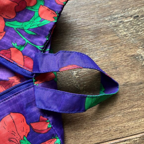 ||*Rare*|| BAGGU | Large 3D Zip | Blue Sweet Pea | San Simeon Collection || EUC - Picture 4 of 14